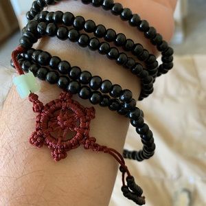 Black prayer bead mala